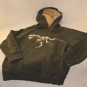 Gymboree Olive Green Hooded Sweatshirt with Cream Lining